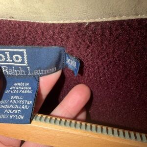 Polo by Ralph Lauren Burgundy Jacket. New. Fleece   Men’s